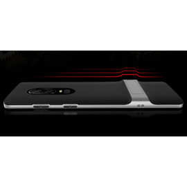 Vaku ® OnePlus 6 Royle Case Ultra-thin Dual Metal + inbuilt Stand Soft / Silicon Case