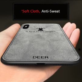 Vaku ® Apple iPhone XS Succido Series Hand-Stitched Cotton Textile Ultra Soft-Feel Shock-proof Water-proof Back Cover