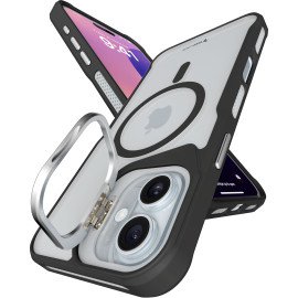 Vaku Luxos ® Therox MagPro Translucent Cover with Stand Holder Camera Screen Protector Shockproof Protective Back cover For iPhone