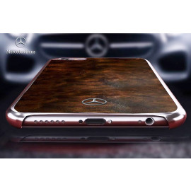 Mercedes Benz ® Apple iPhone 6 / 6S Vintage Natural Wood Chrome Edition