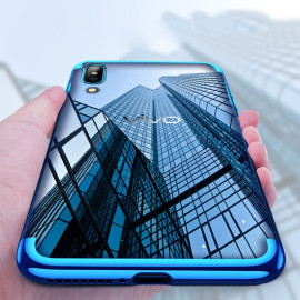 Vaku ® Vivo X21 CAUSEWAY Series Electroplated Shine Bumper Finish Full-View Display + Ultra-thin Transparent Back Cover