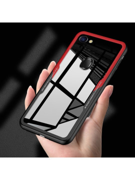 Vaku ® Oppo F5 Youth GLASSINO Luxurious Edition Ultra-Shine Silicone Frame Ultra-Thin Case Transparent Back Cover