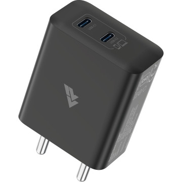 Dr Vaku® Duovot 40W PD Dual Port GaN Charger Type C Adapter for iPhone 16/16 Plus/16 Pro/16 Pro Max, 15/14/13/12 Series, Samsung & All Android Devices USB-C Fast Charger