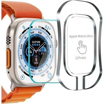 Vaku ®  Screen Protector Tempered Glass with Easy Installation Kit for iWatch Ultra 49mm Bubble Free Full Coverage
