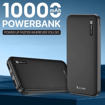 Dr Vaku ® CYREX 10000mAh Power Bank 12W Dual USB Fast Charge | Type-C & Micro-USB Input | Ultra-Compact & Portable