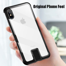 Vaku ® Apple iPhone X / XS Metal Slider Toughened Glass Finish Back Cover
