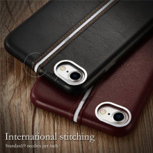 VAKU ® Apple iPhone 8 LEXZA 3rd Series Stitch Leather Shell Back Cover