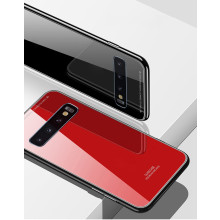 Vaku ® Samsung Galaxy S10 Club Series Ultra-Shine Luxurious Tempered Finish Silicone Frame Thin Back Cover