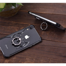 VAKU ® Apple iPhone XR Batman Black Aluminum Metal Back cover with 360 rotating Ring Holder