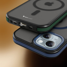 Vaku Luxos ® Apple iPhone 15 Elemento MagPro Drop Protection Shockproof Guard Corner Frosted Certified Mag-Safe Back Cover