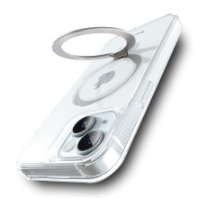 Vaku Luxos ® Apple iPhone 14 Solace MagPro with Magnetic Alloy Ring Metal Kickstand Scratch Resistant Certified Mag-Safe Back Cover