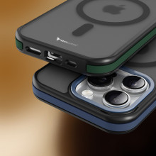 Vaku Luxos ® Apple iPhone 15 Pro Max Elemento MagPro Drop Protection Shockproof Guard Corner Frosted Certified Mag-Safe Back Cover