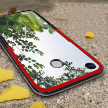 Vaku ® Oppo F5 GLASSINO Luxurious Edition Ultra-Shine Silicone Frame Ultra-Thin Case Transparent Back Cover