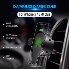 Rock ® W2 Quick wireless Fireproof ABS + PC Car charger and phone holder