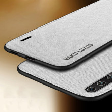 Vaku ® Xiaomi Redmi Mi A3 Luxico Series Hand-Stitched Cotton Textile Ultra Soft-Feel Shock-proof Water-proof Back Cover