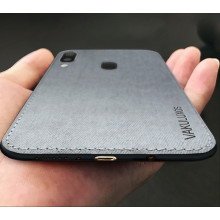 Vaku ® Samsung Galaxy A30 Luxico Series Hand-Stitched Cotton Textile Ultra Soft-Feel Shock-proof Water-proof Back Cover