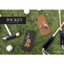 Santa Barbara Polo Club ® Apple iPhone XS Max Jockey Series 3D Embroidered Design Faux Leather Back Cover