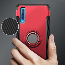 VAKU ® Samsung Galaxy A7 (2018) Armor Ring Ultra-thin Support Metallic Finish Back Cover