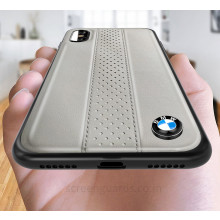 BMW ® iPhone X M2 COMPETITION freckled leather Back Case