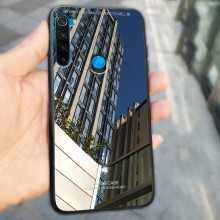 Vaku ® Redmi Note 8 Club Series Ultra-Shine Luxurious Tempered Finish Silicone Frame Thin Back Cover