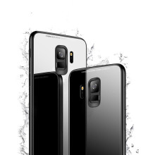Vaku ® Samsung Galaxy S9 Club Series Ultra-Shine Luxurious Tempered Finish Silicone Frame Thin Back Cover
