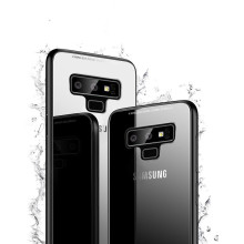 Vaku ® Samsung Galaxy Note 9 Club Series Ultra-Shine Luxurious Tempered Finish Silicone Frame Thin Back Cover