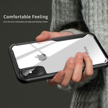 VAKU ® iPhone X / XS View Series Ultra-Thin TPU + Flexible Glass Case Back Cover