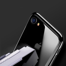 Vaku ® Apple iPhone 8 Club Series Ultra-Shine Luxurious Tempered Finish Silicone Frame Thin Back Cover