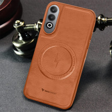 Vaku ® OnePlus Nord CE4 Maxtron Leather Stitched Magnetic Magsafe Non-Slip Grip Shockproof Back Cover