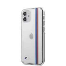 BMW ® For iPhone 12 / 12 Pro (6.1) Motorsports Logo Transparent Tri-Color Cover