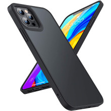 VAKU ® For Apple iPhone 12 Frosted Armor Case + Vibrant Color Buttons Back Cover