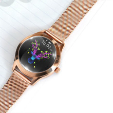VAKU ® KW10 Fashionable Stainless Steel Waterproof IP68 Smartwatch with Psychological Reminder + Heartbeat Monitor + Step / Calorie Counter