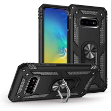 Vaku ® Samsung Galaxy S10 Plus Hawk Ring Shock Proof Cover with Inbuilt Kickstand