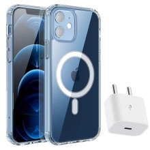 eller santé  ® Apple iPhone 12 / 12 Pro Magsafe Clear Case With Free 20W Type C Adapter