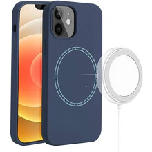 Vaku ® iPhone 12 Mini Fluid Silicon Magnetic Case Back Cover