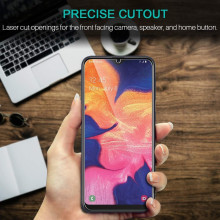 Dr. Vaku ® Samsung Galaxy A10 5D Curved Edge Ultra-Strong Ultra-Clear Full Screen Tempered Glass-Black