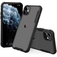 VAKU ® 2in1 Combo Apple iPhone 12 Mini Ignite Armor 10ft Shock-Proof Anti-Drop Case Back Cover with Dust filter Tempered Glass (Black)