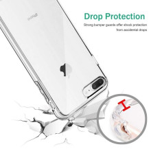 Vaku ® Apple iPhone 8 Plus Bayer Series with Anti yellow + Anti explosion TPE Case Back Cover