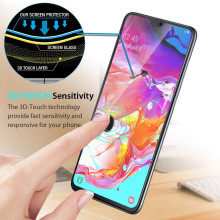 Dr. Vaku ® Samsung Galaxy A70 5D Curved Edge Ultra-Strong Ultra-Clear Full Screen Tempered Glass