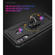 Vaku ® Samsung Galaxy M30 Hawk Ring Shock Proof Cover with Inbuilt Kickstand