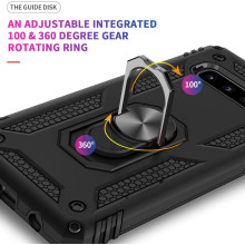 Vaku ® Samsung Galaxy S10 Hawk Ring Shock Proof Cover with Inbuilt Kickstand