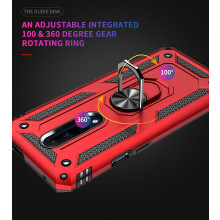Vaku ® OnePlus 7 Pro Hawk Ring Shock Proof Cover with Inbuilt Kickstand