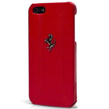 Ferrari ® Apple iPhone 5 / 5S / SE Official Hand Stitched Premium Leather Case Back Cover