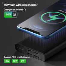 VAKU ® Surge Series 20W Wireless Portable 10000 mAh Power Bank 20W PD QC Dual USB Powerbank