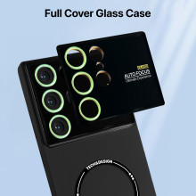 Vaku ® Samsung Galaxy S23 Ultra Silicon Polarized Texture Full Lens Protection Lens Protection Back Cover Case