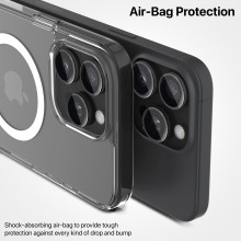 Vaku Luxos ® Apple iPhone 16 Pro Max Glassy MagPro Clear TPU Shockproof Scratch Resistant, Certified Mag-Safe Military-Grade Protection Back Cover