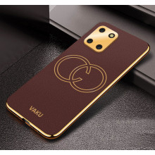 Vaku ® Samsung Galaxy Note 10 Lite Skylar Leather Pattern Gold Electroplated Soft TPU Back Cover