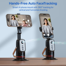 Vaku Luxos ® Orbit Flow 360° AI Auto Face Tracking Rotating Gimbal Stand with Gesture Control & Motion Follow