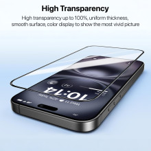 Vaku Luxos ® Apple iPhone 16 Plus Screen Protector HD Tempered Glass 3D Anti Scratch Upgrade Edge Protection Glass