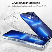 Vaku Luxos ® 2In1 Combo Apple iPhone 13 Pro Star Struck Series Transparent Protective Hard Back Cover with 3D Tempered Glass